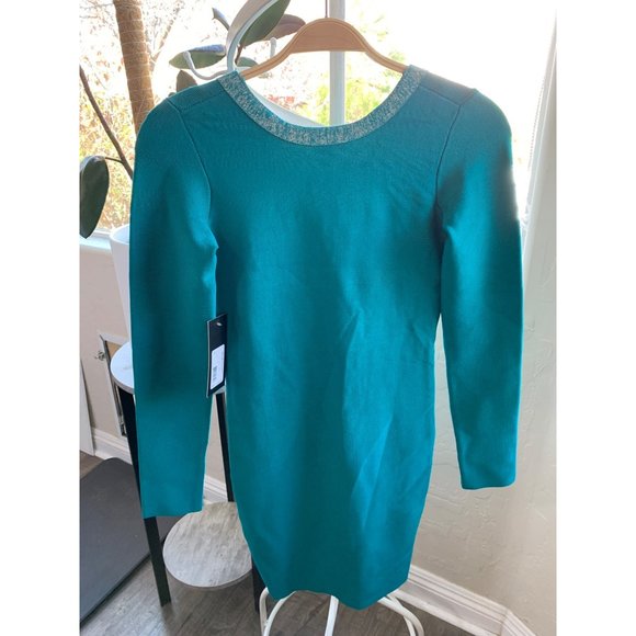 Marciano Los Angeles Aqua Bare Back Bandage Dress Small NWT Long Sleeve 6648 - Picture 12 of 16
